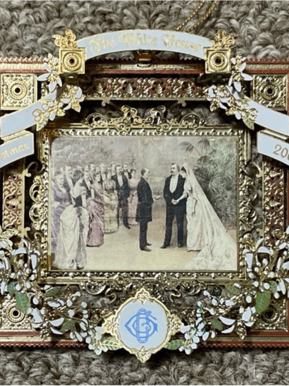 The White House 2007 Christmas Ornament Depicting First White House Wedding 1886